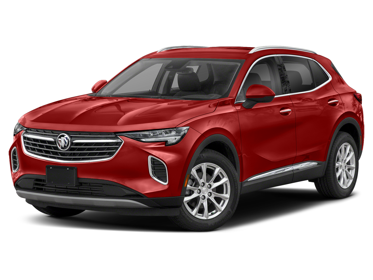 2022 Buick Envision Preferred in Cinnabar Metallic — front three-quarter view