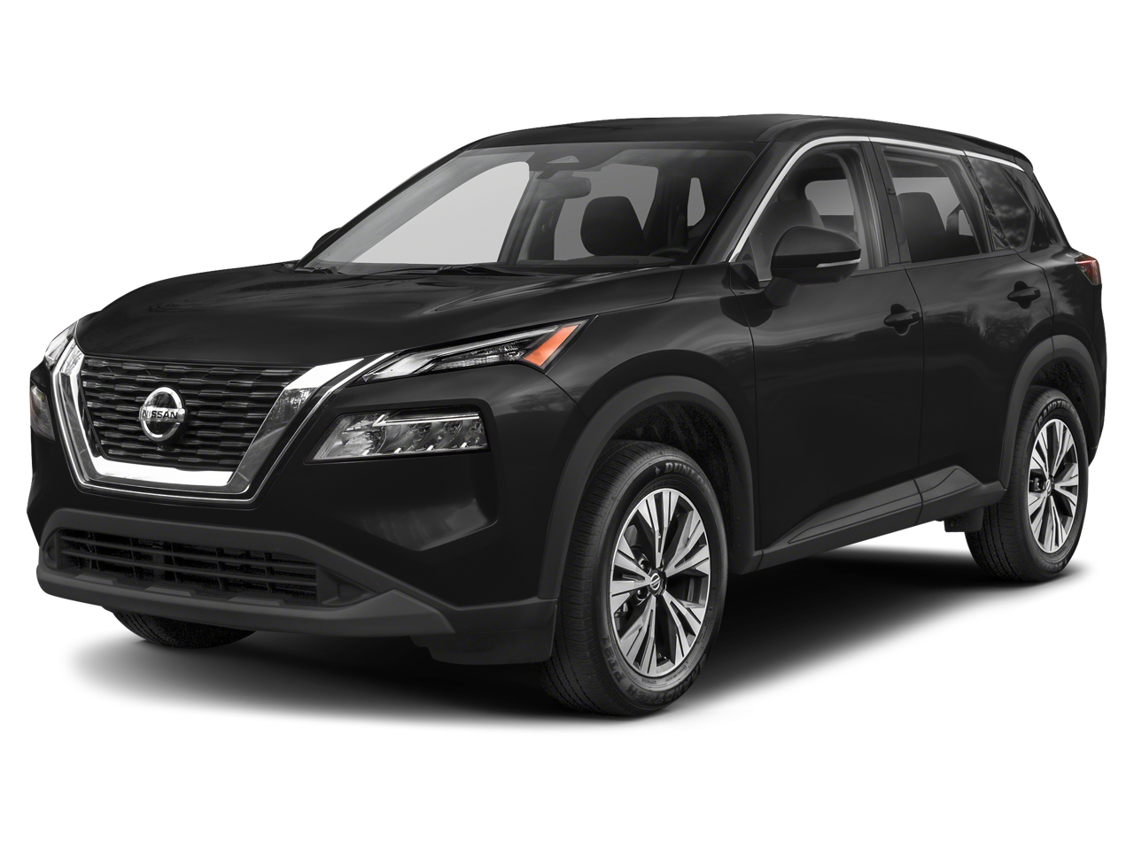 2022 Nissan Rogue SV in Super Black — front three-quarter view