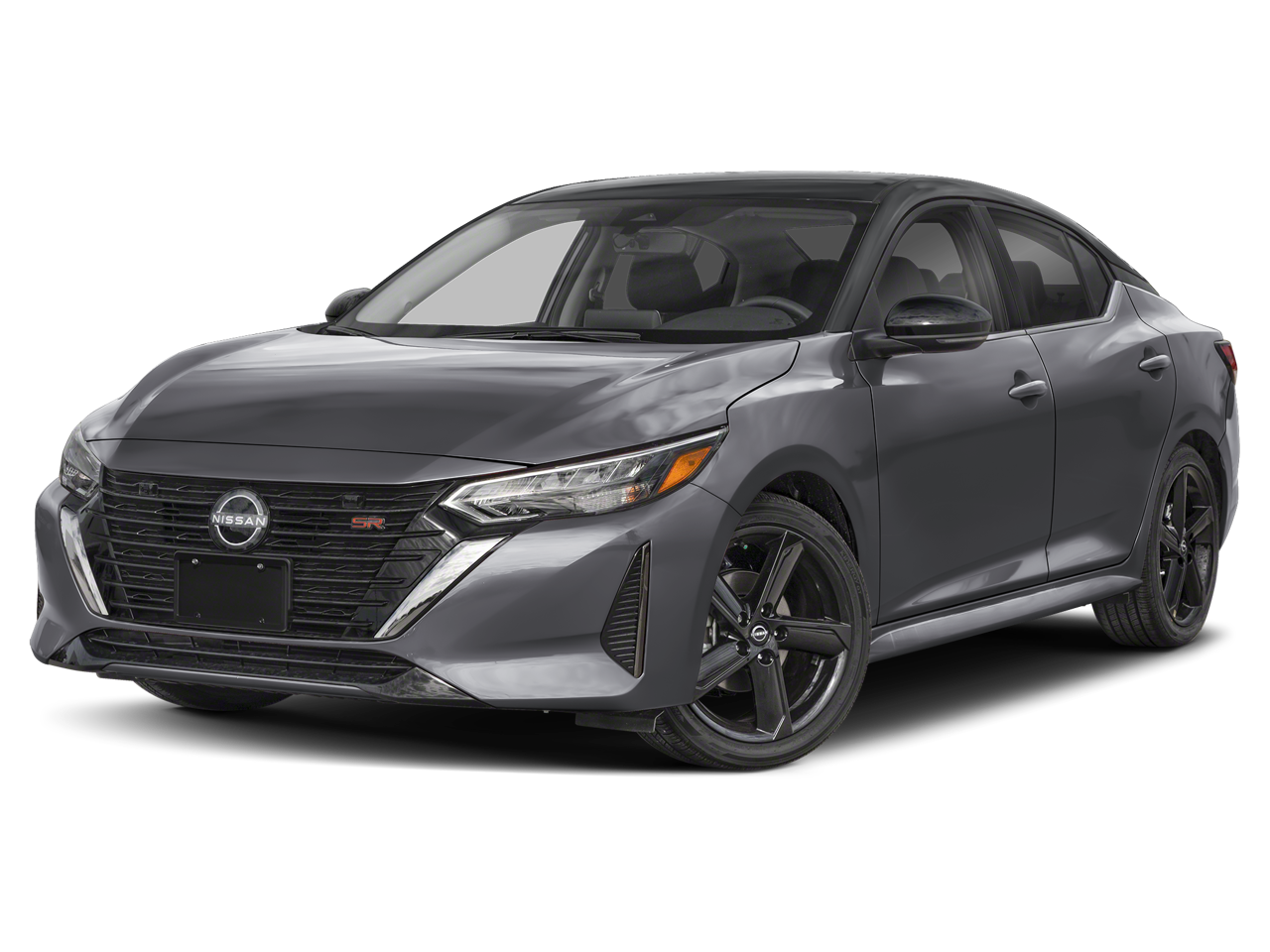 2024 Nissan Sentra SR in Atlantic Gray Metallic/Super Black — front three-quarter view