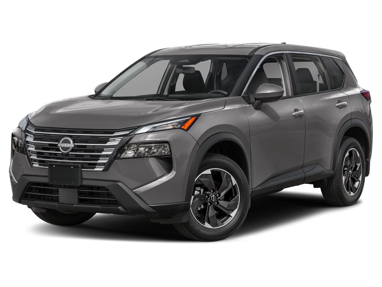 2025 Nissan Rogue SV in Gun Metallic — front three-quarter view