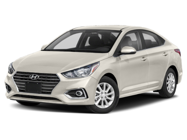 2018 Hyundai Accent SEL in Frost White Pearl — front three-quarter view