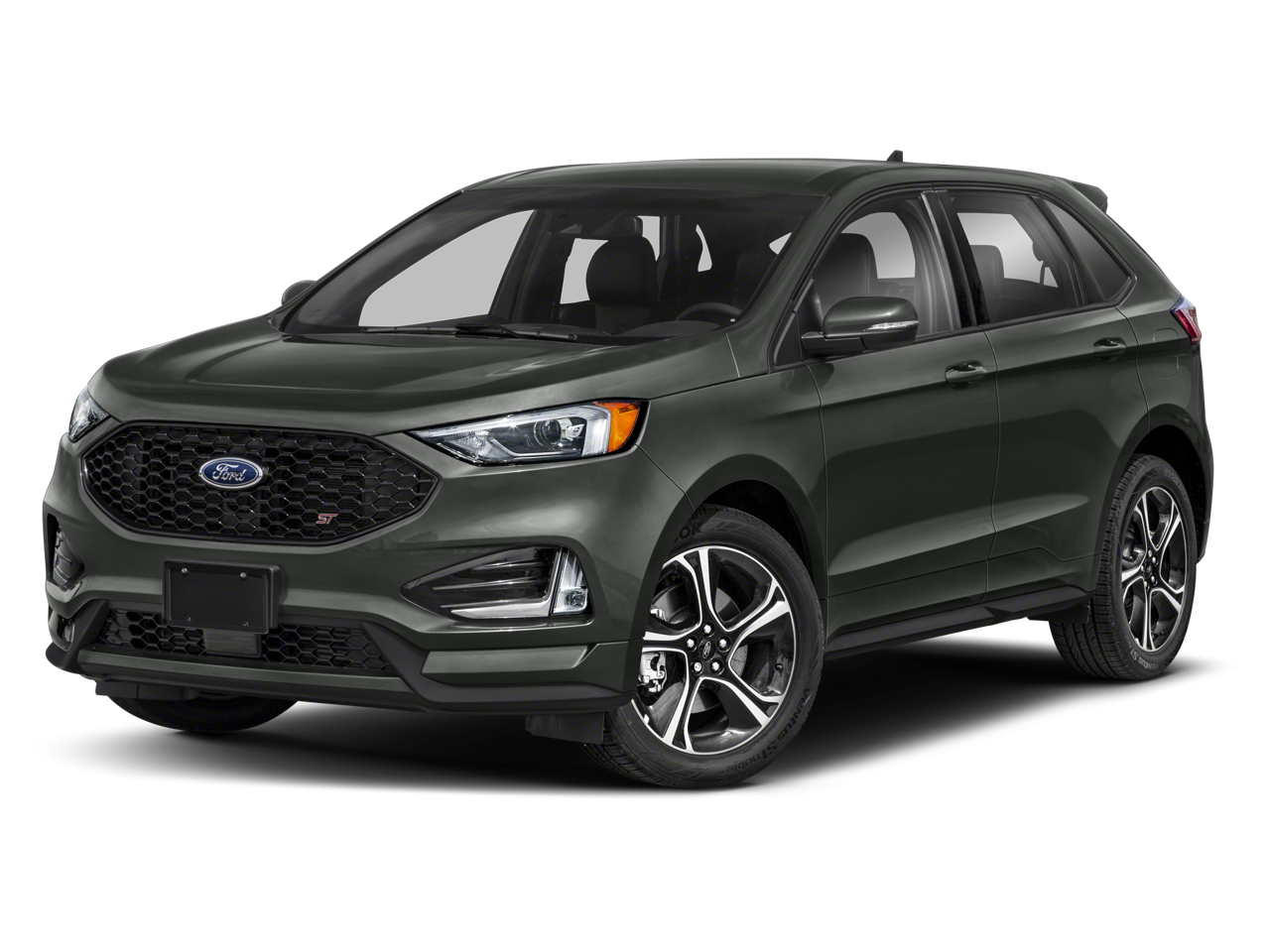 2020 Ford Edge ST in Agate Black — front three-quarter view