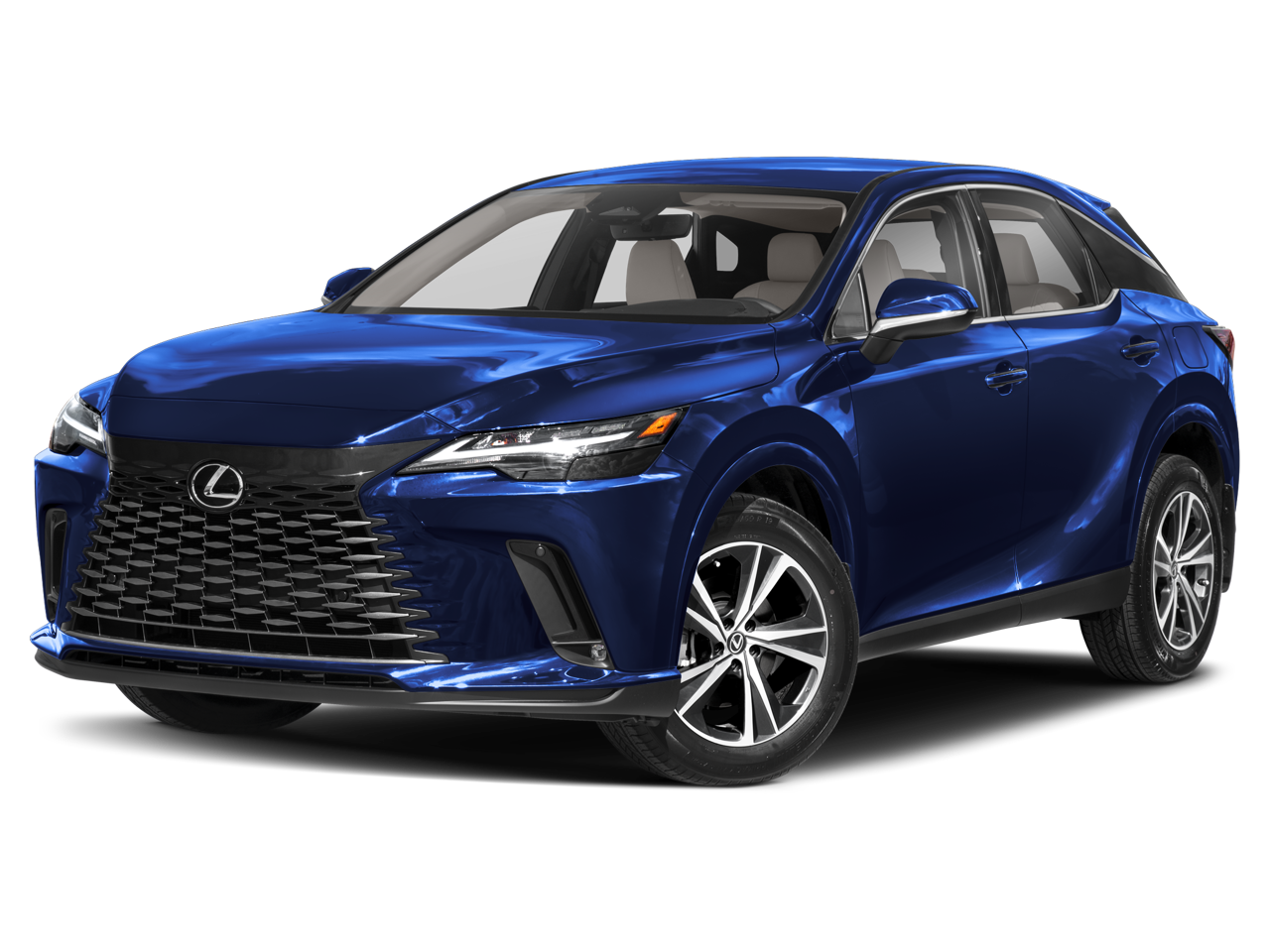 2024 Lexus RX 350 F Sport Handling in Caviar — front three-quarter view