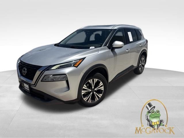 2023 Nissan Rogue SV in Brilliant Silver Metallic — front three-quarter view