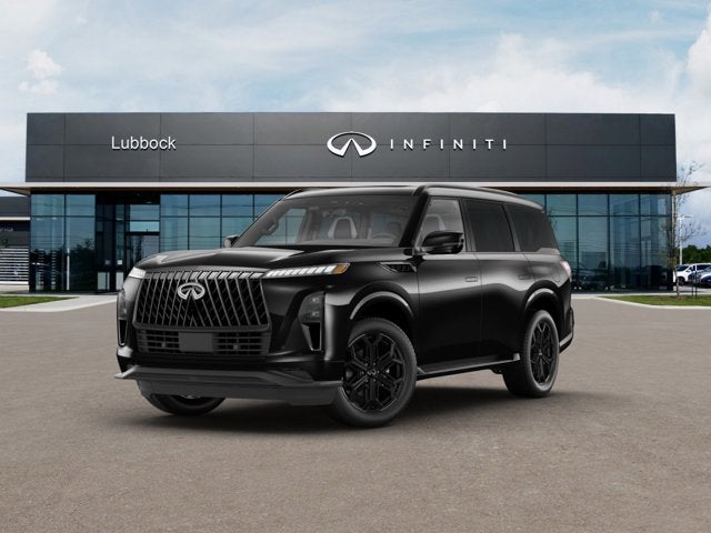 2027 INFINITI QX80 SPORT in Gray — front three-quarter view