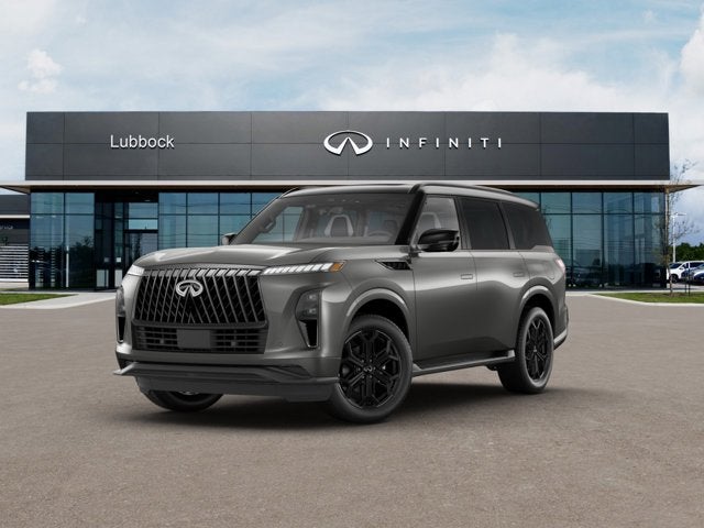 2027 INFINITI QX80 SPORT in Gray — front three-quarter view
