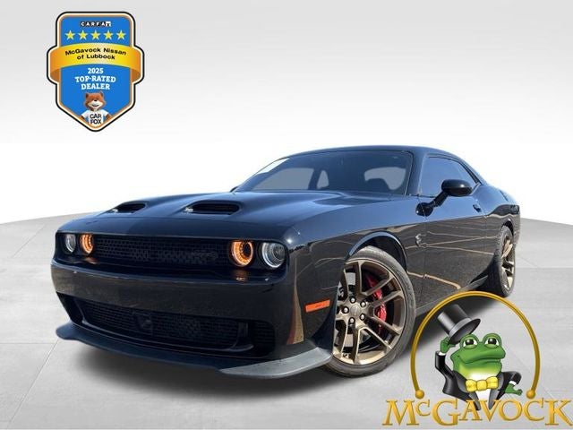 2023 Dodge Challenger SRT Hellcat Jailbreak in Pitch Black Clearcoat — front three-quarter view