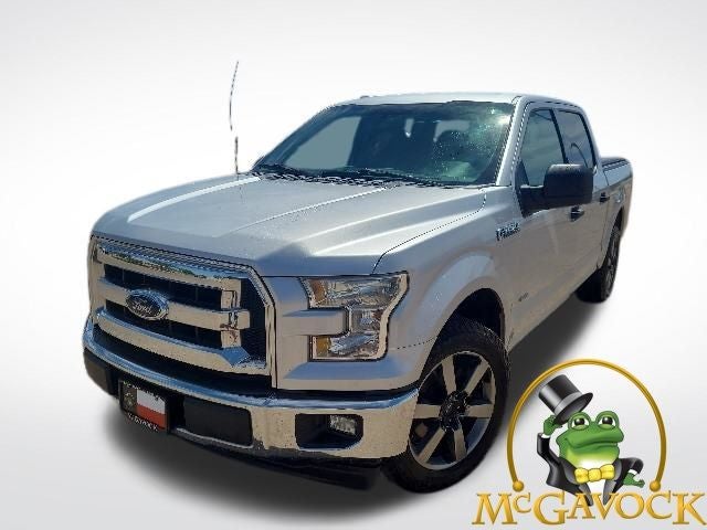 2017 Ford F-150 XLT in Ingot Silver — front three-quarter view
